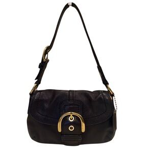 Vintage Coach Soho Buckle Mini Hobo 11840 Black Leather Y2K Bag